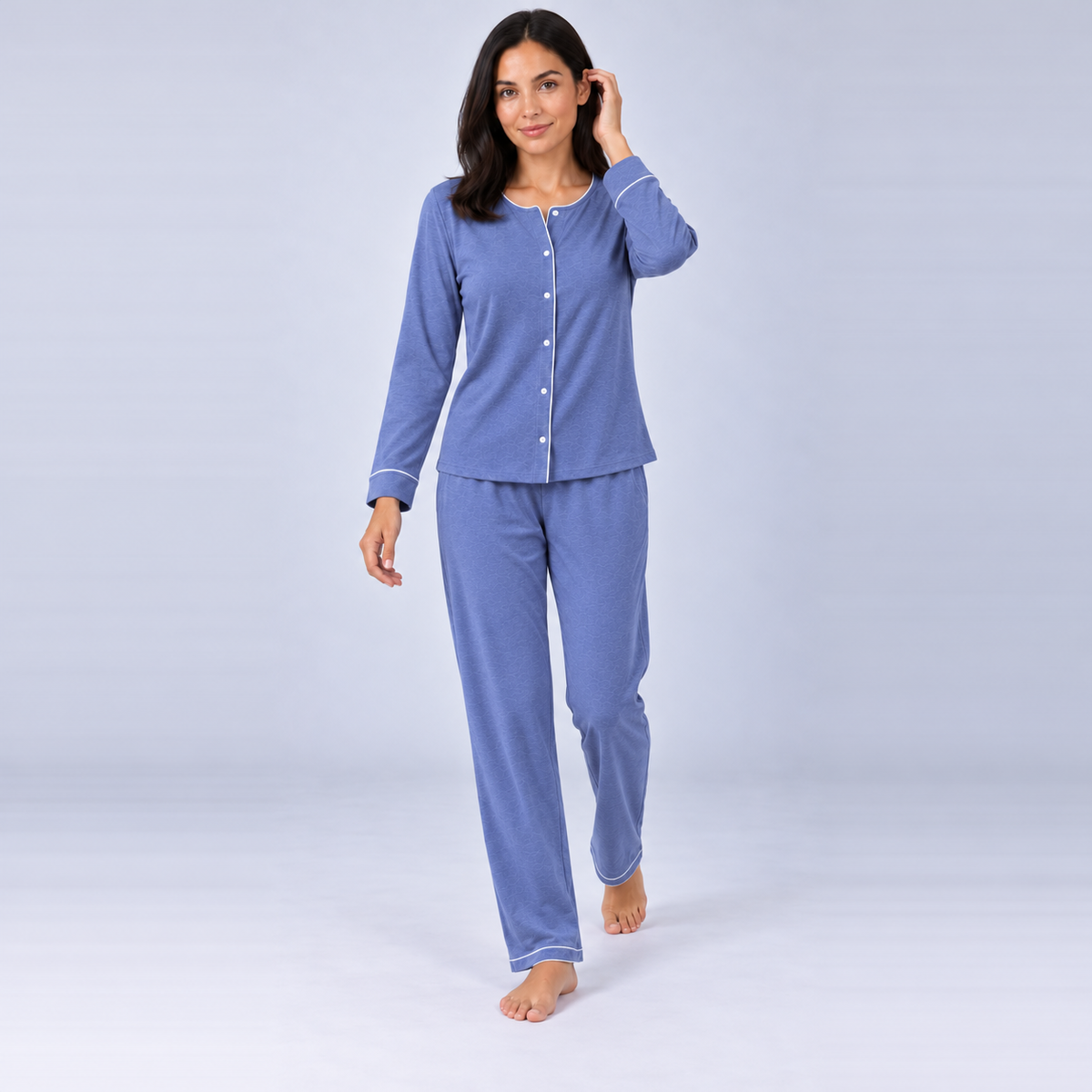 Pijama largo (con camisa) en bambú