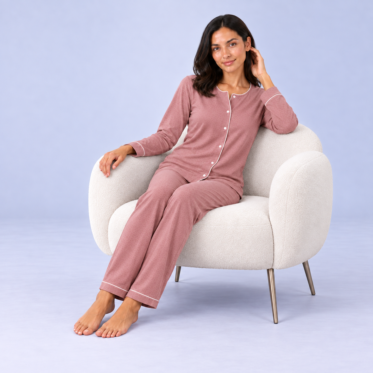 Pijama largo (con camisa) en bambú