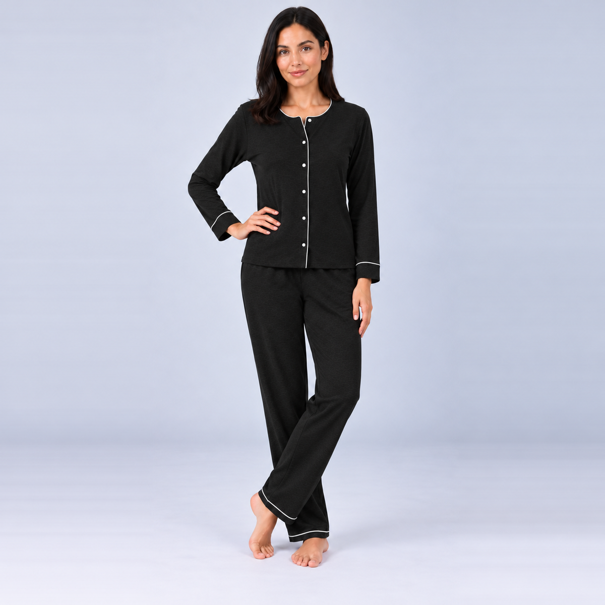 Pijama largo (con camisa) en bambú