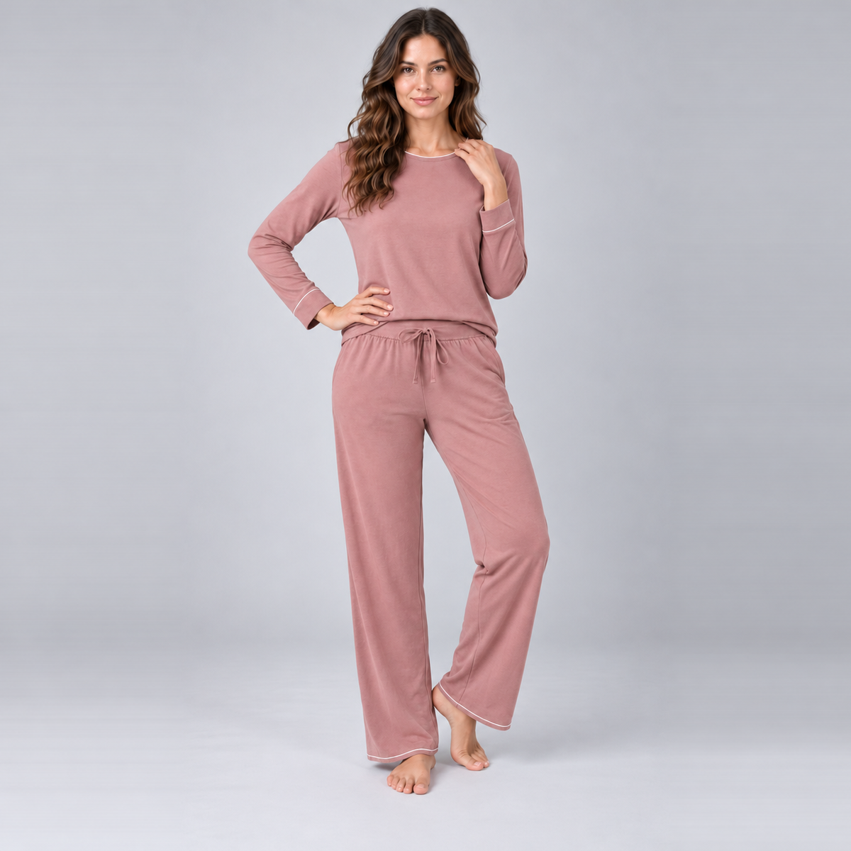 Pijama largo (con sudadera) en bambú