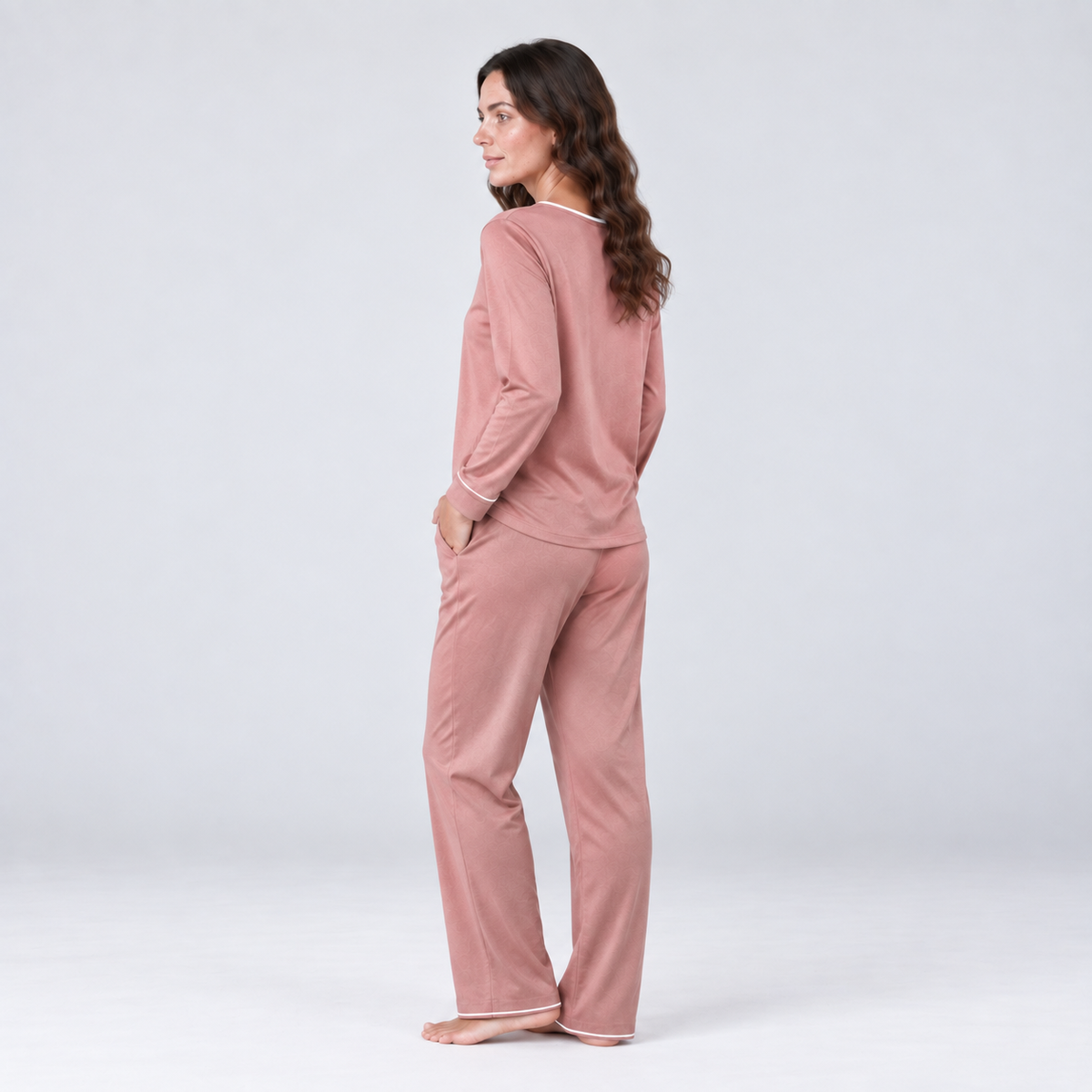 Pijama largo (con sudadera) en bambú