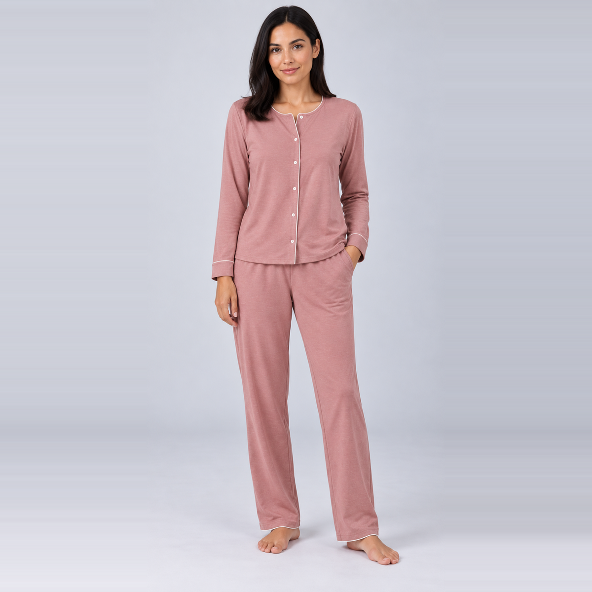 Pijama largo (con camisa) en bambú