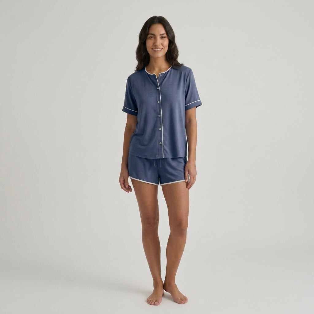 Pijama corto (con camisa) en bambú