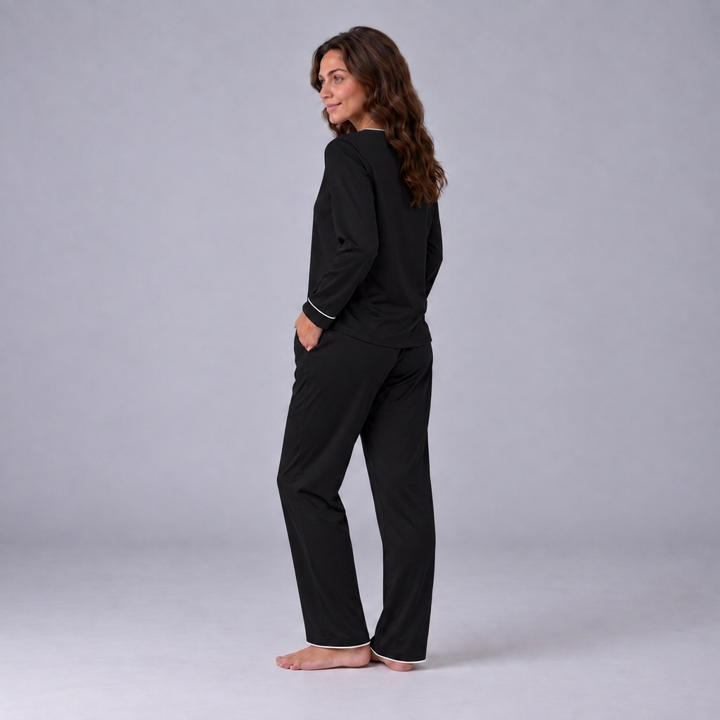 Pijama largo (con camisa) en bambú